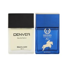 Perfume DENVER Black Code & Goal para hombre - 60 ml cada uno, paquete de 2 e...