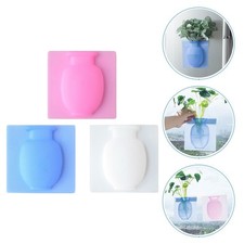 Florero creativo de silicona reutilizable para decoración del hogar decoración refrigerador 3 piezas