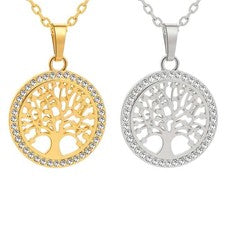 Collar Árbol de la Vida con Circonita Colgante Árbol de la Vida Joyería Árbol de la Vida