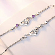 Armband Herz Damenschmuck Frauenschmuck Sterlingsilber 925 Zirkonia Mehrreiig
