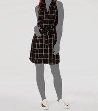 I.N.C. Camisa para mujer negra sin mangas ventana cuadros botones delanteros talla 6