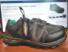 i-Runner Zapatos Para Hombres Talla 8.5 M Gris Teal Explorer Trail Senderismo Tenis para Diabéticos