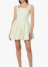Mini Vestido de Ballet The Drop Frente en V Marfil Para Mujer Informal Talla L