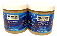 Exfoliante exfoliante RE-fresh cuidado del cuero cabelludo mineral marino + limpieza 8,8 oz lote de 2