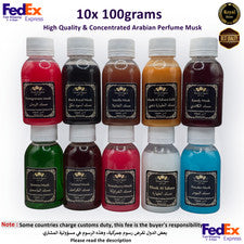 Juego 10x 100g Arabic Musk Tahara, aceite de perfume de alta calidad 1kg مسك الطهارة أسود