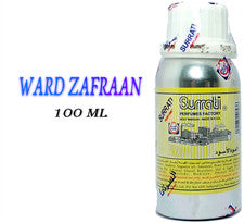 Aceite de perfume concentrado Ward Zafraan Surrati, envasado de 100 ml, aceite Attar.