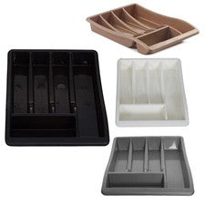 Bandeja grande de plástico para cubiertos soporte para utensilios cajón organizador de cocina estante de almacenamiento