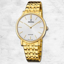 Festina Reloj de Hombre Hecho en Suiza Pulsera Acero Inoxidable Oro UF20046/2