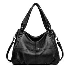 Bolso de mano de cuero genuino grande de diseñador para mujer