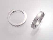 Pendientes criollos plegables titanio titanio mujer hombre plata mate brillo 18