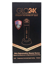 GLO24K Dispositivo de Belleza Rejuvenecimiento de la Piel Luz Roja LED Masajeador Facial Anti Envejecimiento