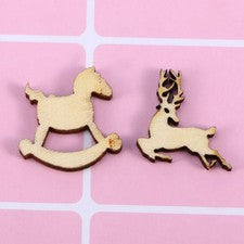 Colgante de madera pequeño 100 piezas decoraciones colgantes para adornos del hogar