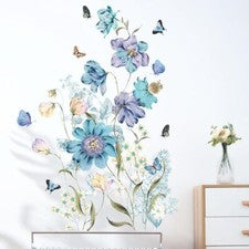 Flor Mariposa Salón Arte Pegatina Pared Hogar Fondo Calcomanía Decoración