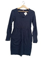 Vestido de punto para mujer s.Oliver azul talla 36 S minivestido casual punto acanalado