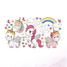Calcomanía de pared unicornio decoración habitación infantil hogar accesorios decorativos