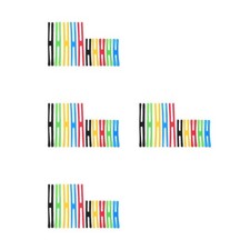 40 pcs H Shaped Rubber Bands 5 Colors Rubber Bands Elastic Wrapping Straps for