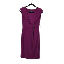 Nuevo con etiquetas Vestido Vaina Jersey Chaps Loganberry Acanalado con Hebilla Sin Mangas Para Mujer S