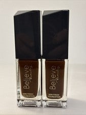NUEVO LOTE DE 2 BASES BELIEVE BEAUTY Acabado Piel MOCHA Med-Cobertura Completa