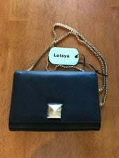 Cartera bandolera negra para mujer Lotsya 8,7" X 5,9" X 2,4" NUEVA CON ETIQUETAS ENVÍO RÁPIDO