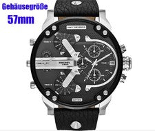 DIESEL DZ7313 MR DADDY 2.0 ESFERA NEGRO Y PLATA COLOR reloj de pulsera NUEVO