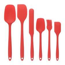 Juego de 6 espátulas de silicona antiadherentes resistentes al calor para cocinar hornear Mxing