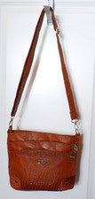 Elegante Cartera/Bolso Bandolera Multibolsillo Para Mujer Estampado Animal en Tostado - Nuevo con Etiquetas