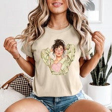 Camiseta para mujer estilo bohemio con estampado floral