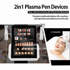 Rodillo de plasma Pro 2 en 1 microcorriente R-F máquina facial estiramiento facial cuidado de la piel