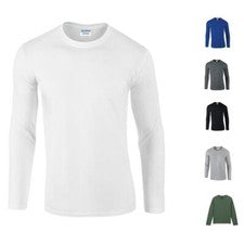 Camiseta Gildan Manga Larga Para Hombre Estilo Suave Redondo Cuello Redondo Algodón Camiseta Prenda para el torso