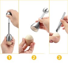 Herramienta picadora de huevos compacta de acero inoxidable para preparación de desayuno 15 12 10