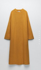 Vestido Zara amarillo Kint - perfecto para trajes informales o elegantes, opción con cinturón