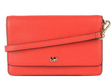 Bolso Bandolera Michael Kors L132128 Para Mujer Cuero Rojo Teléfono