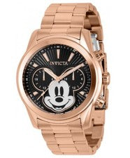 Reloj Invicta Disney Hombre 44mm Mickey Oro Rosa Doble Tiempo Edición Limitada 37817
