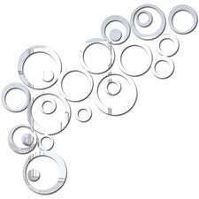 Pegatinas de pared decorativas redondas de acrílico pelar y pegar espejos para paredes de hogar