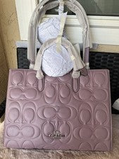 Bolso de Mano Coach CY672 Grande Maggie Jazmín Nuevo con Etiquetas en Púrpura Claro