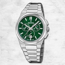 Reloj De Hombre Festina Swiss Made De Acero Inoxidable Plata UF20059/3