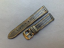 Correa de reloj de cuero genuino piel de lagarto 16 17 18 19 20 21 22 23 24 26 mm
