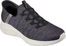 Zapatilla deportiva para hombre Skechers sin cordones 232452 negra/blanca nueva