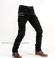 Moda Punk Rock Para Hombres Negro Cremallera Gótico Hip-hop DJ Lápiz Pantalones Pantalones