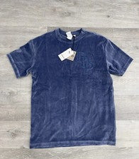 Camiseta Puma X Dapper Dan Velour Stone Bordada Azul Índigo Hombres Talla Pequeña