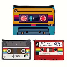 Bolsa Mezcla Cinta Maquillaje Cartera Lápiz Cosmético Ligero Música