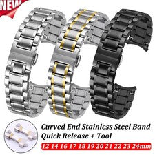 Correa de reloj de metal de acero inoxidable 14/16/18/20/22/24 mm