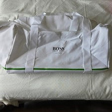 BOLSO DE FIN DE SEMANA HUGO BOSS LONA BLANCO PURO NUEVO
