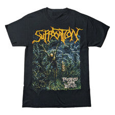 Suffocation - Camisa de regalo negra de manga corta perforada desde dentro todas las tallas