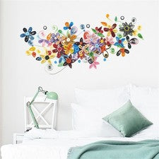 Pegatinas de flores de vinilo decorativas para sala de estar y para paredes de dormitorio