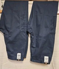 2 pares de pantalones de trabajo estilo Dickies 46 UU, azul marino, bolsillos laterales y para las piernas (C4)