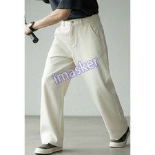 Pantalones largos rectos estilo italiano retro para hombre informales pantalones de negocios cremallera de primavera