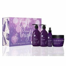 Juego de 4 piezas de cuidado capilar iluminador de color para cabello rubio y gris hidratante nutritivo