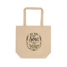 Bolso de Mano Sow Reap Karma Eco Inspirador Reutilizable Unisex Hecho en EE. UU.