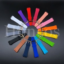 Correa de reloj de goma de silicona colorida de 20 mm para Swatch X tres muescas